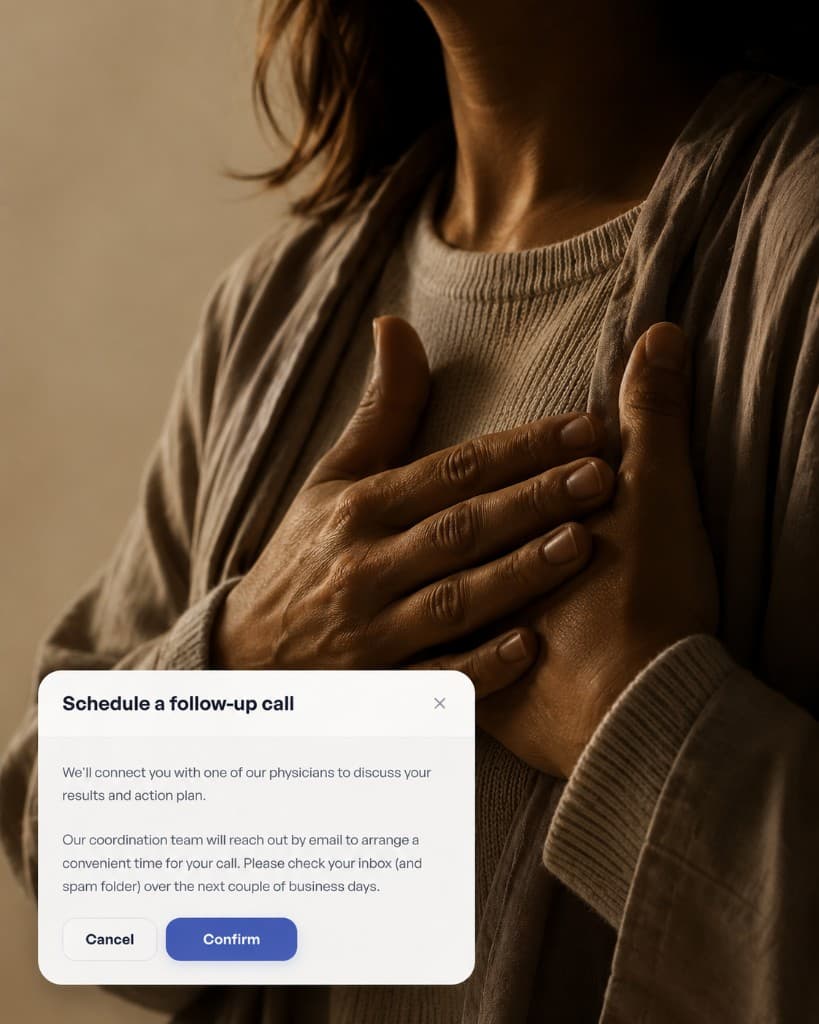 Schedule a follow-up physician call after cardiac panel results